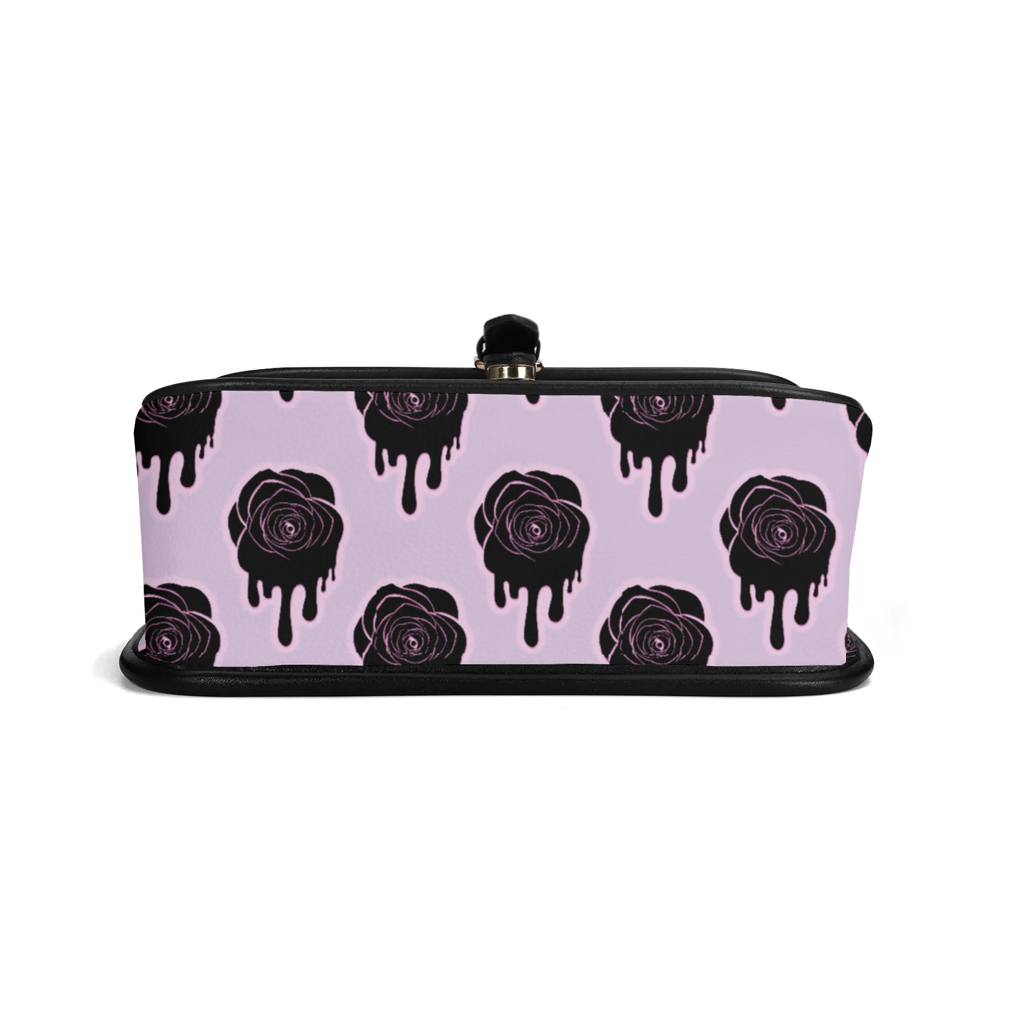 Gothic Rose Leather Crossbody Bag with Chain Strap - Elegant Vintage Shoulder Purse for Women, Perfect for Parties, Dates, and Night Out
