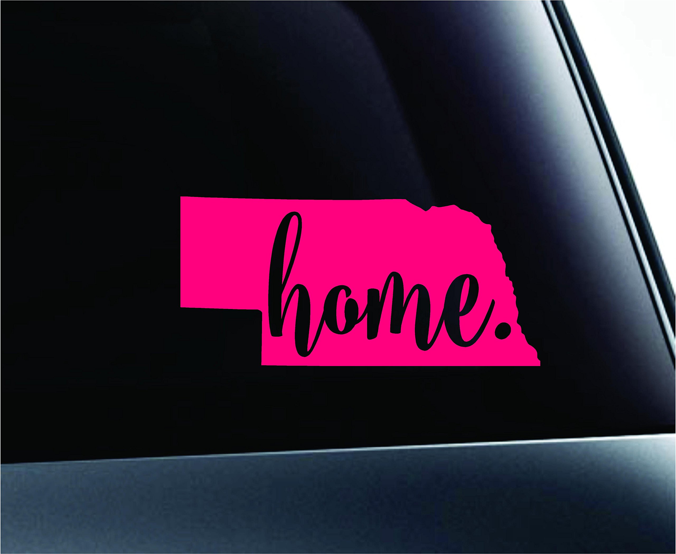 Nebraska State Lincoln Sticker - Pink Decal for Car, Laptop & Home Decor