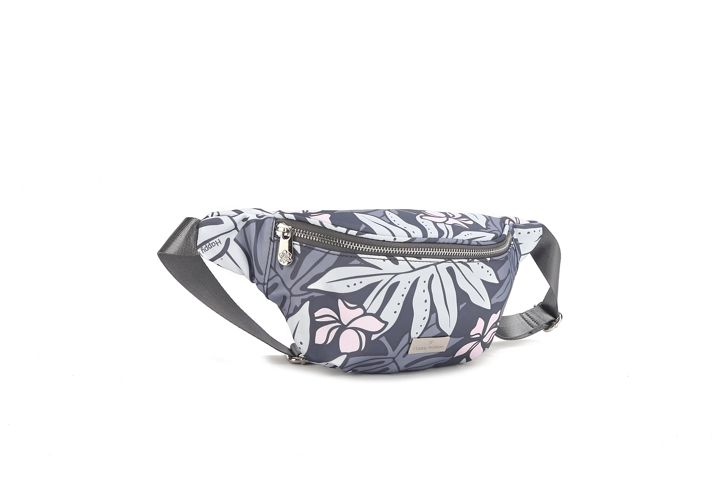 Ke'olu Laua'e Grey Belt Bag - Stylish & Comfortable Waist Pack for Travel, Hiking, and Everyday Use