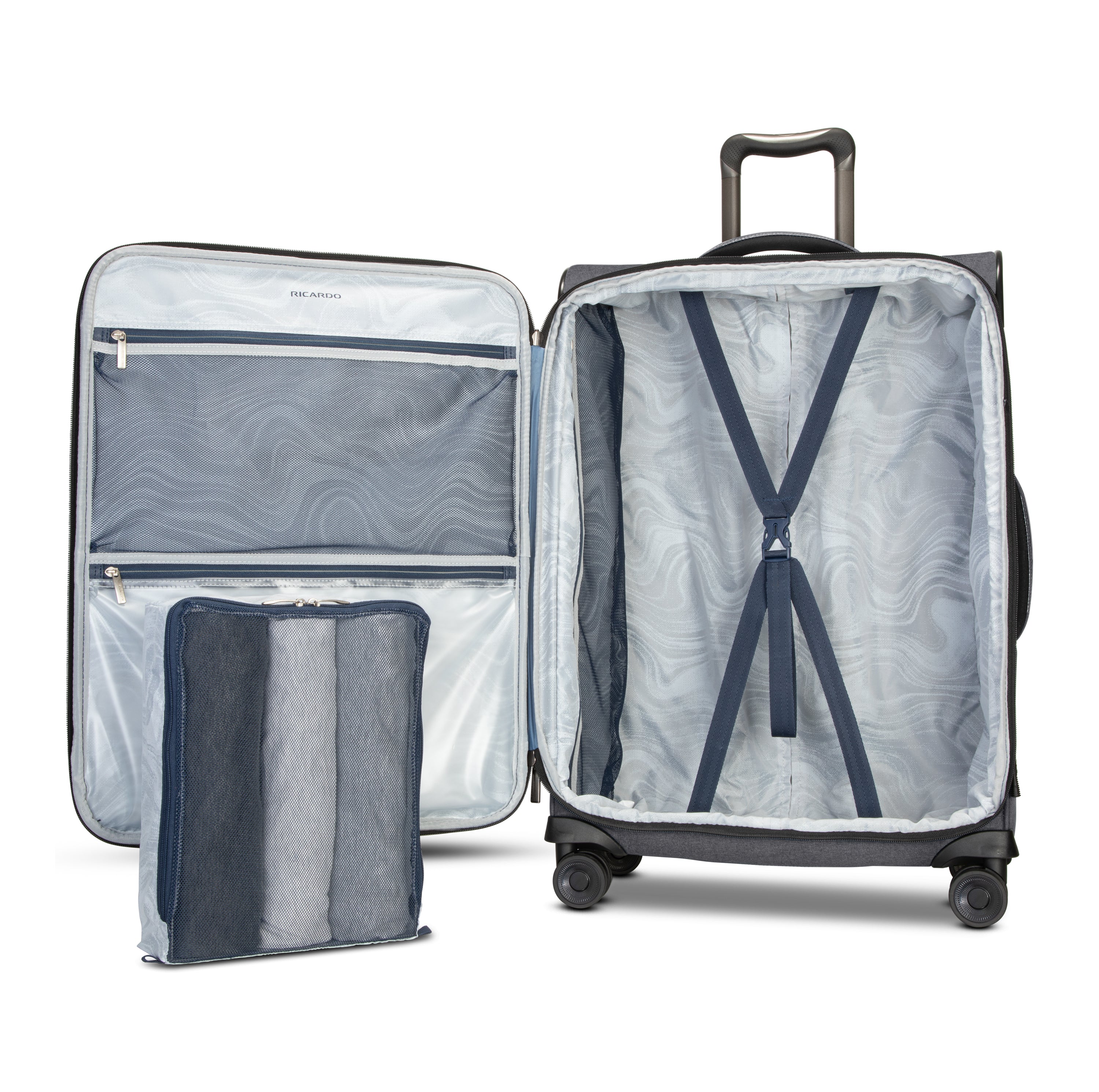 Ricardo Beverly Hills Malibu 3.0 Expandable Spinner Luggage Set - 3-Piece Lightweight Suitcase with 360° Wheels for Travel, Business Trips & Vacations