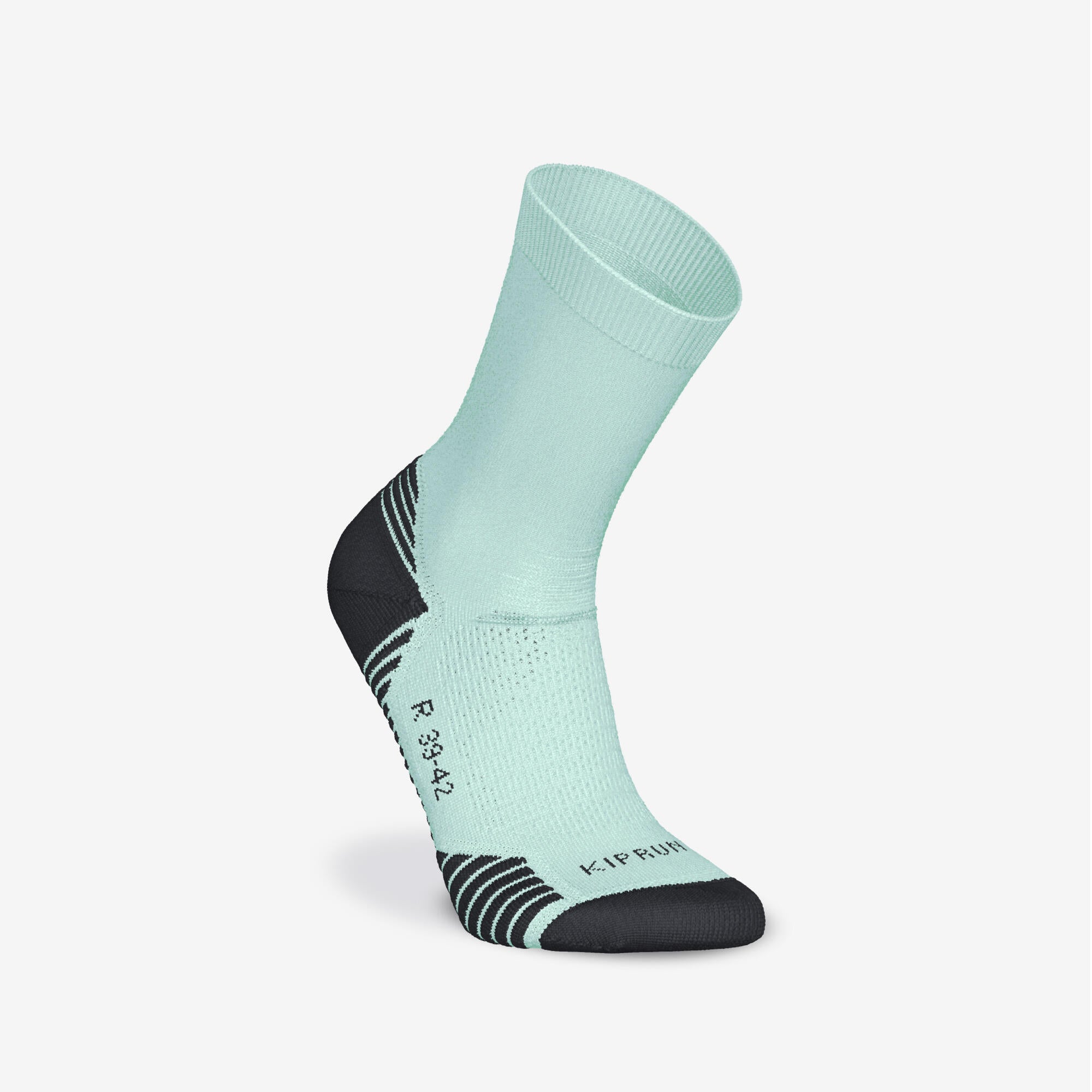 Kiprun Run 500 Thick Mid Calf Running Socks - 2 Pack for Men & Women - Perfect for Marathon, Trail Running & Cold Weather Training