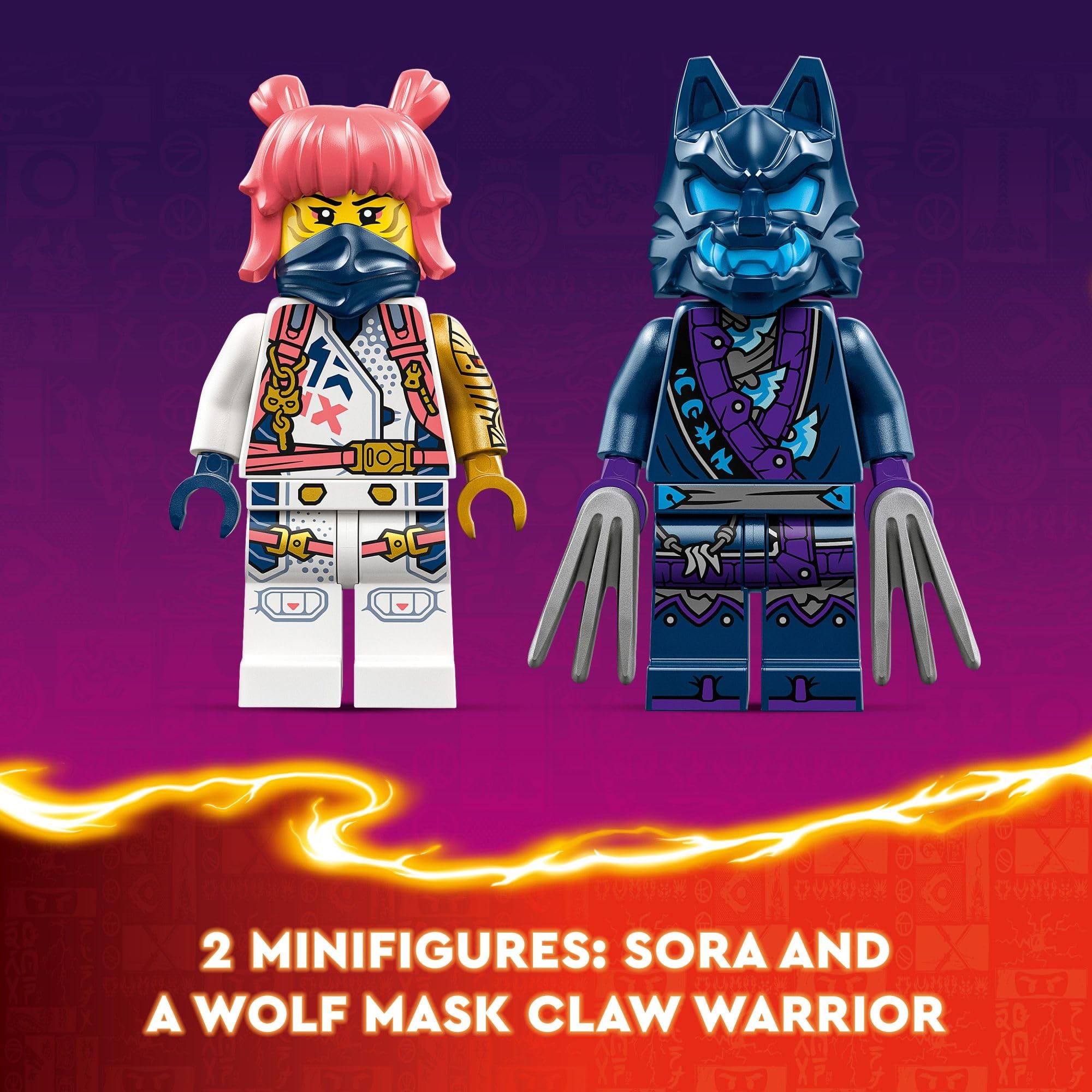 LEGO NINJAGO Sora’s Elemental Tech Mech 71807 - Customizable Ninja Action Figure Toy Set with Sora Minifigure for Kids Ages 7+ | Perfect for Creative Play, Birthday Gifts & Ninja-Themed Adventures