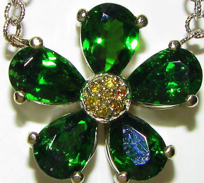 4.60CT Natural Tsavorite Yellow Diamond Pendant - Elegant Jewelry for Women, Perfect for Weddings, Anniversaries & Special Occasions