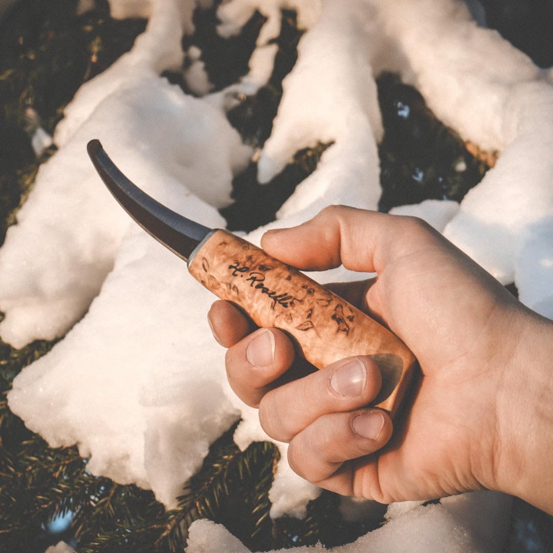 Roselli R161 Finnish Opening Knife with Blunt Point - Durable Hunting & Outdoor Knife for Camping, Fishing & Survival Gear