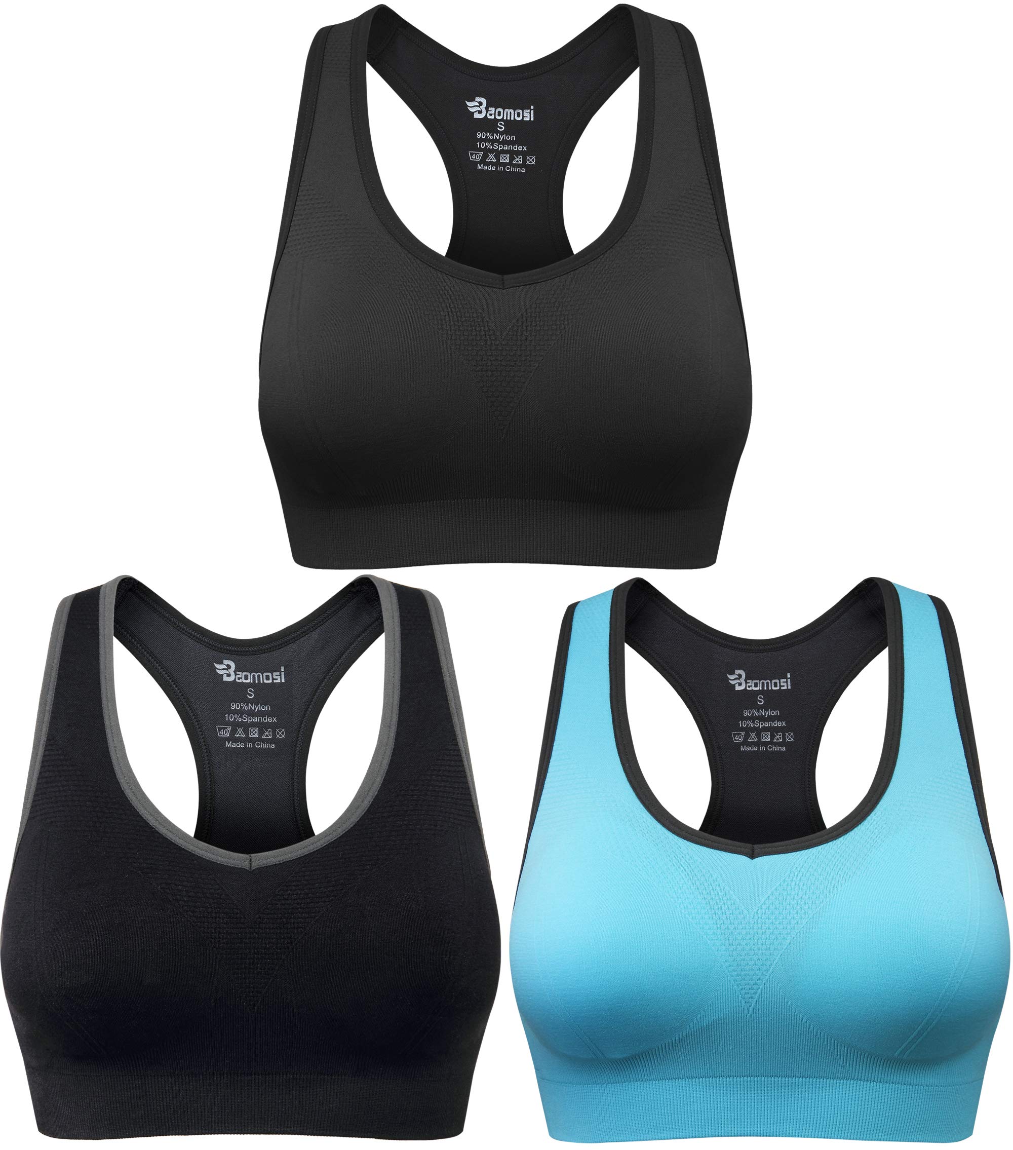 High Impact Seamless Racerback Sports Bra for Women - Supportive Yoga, Gym & Workout Fitness Top - Perfect for Running, CrossFit & High-Intensity Training