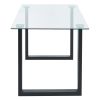 Franco/Axel 5-Piece Black Dining Set with Gray Chairs - Perfect for Modern Kitchens, Small Spaces & Apartment Dining Rooms