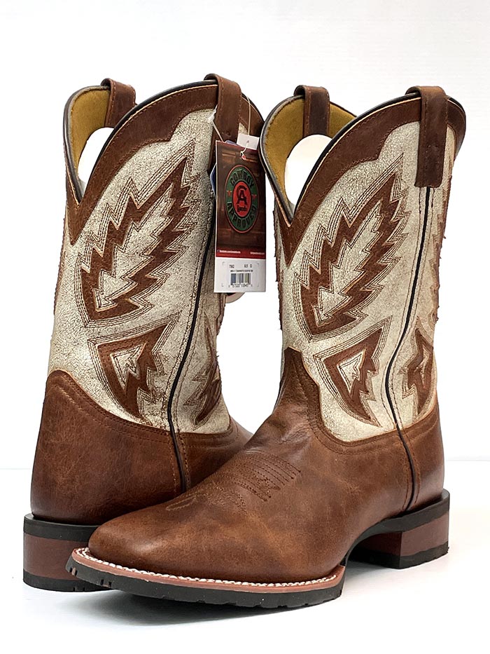 Laredo 7862 Men's Koufax 11 Square Toe Western Work Boots in Tan - Durable Cowboy Boots for Ranch Work, Rodeo & Outdoor Activities