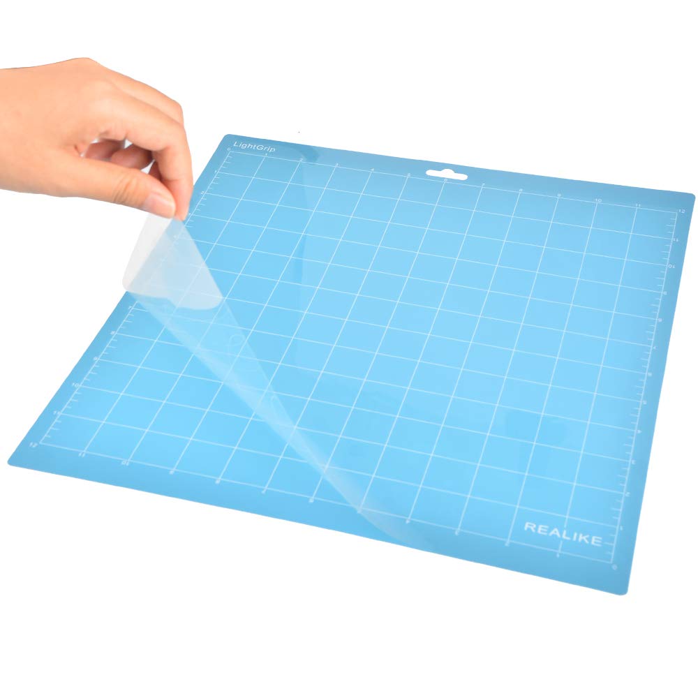 REALIKE 12x12 Lightgrip Cutting Mat - 3 Pack for Cricut Maker 3, Maker, Explore 3, Air 2, Air & One | Non-Slip Gridded Adhesive Craft Mat for DIY, Quilting, Sewing, Scrapbooking & Paper Crafts | Perfect for Home, Office & Classroom Projects
