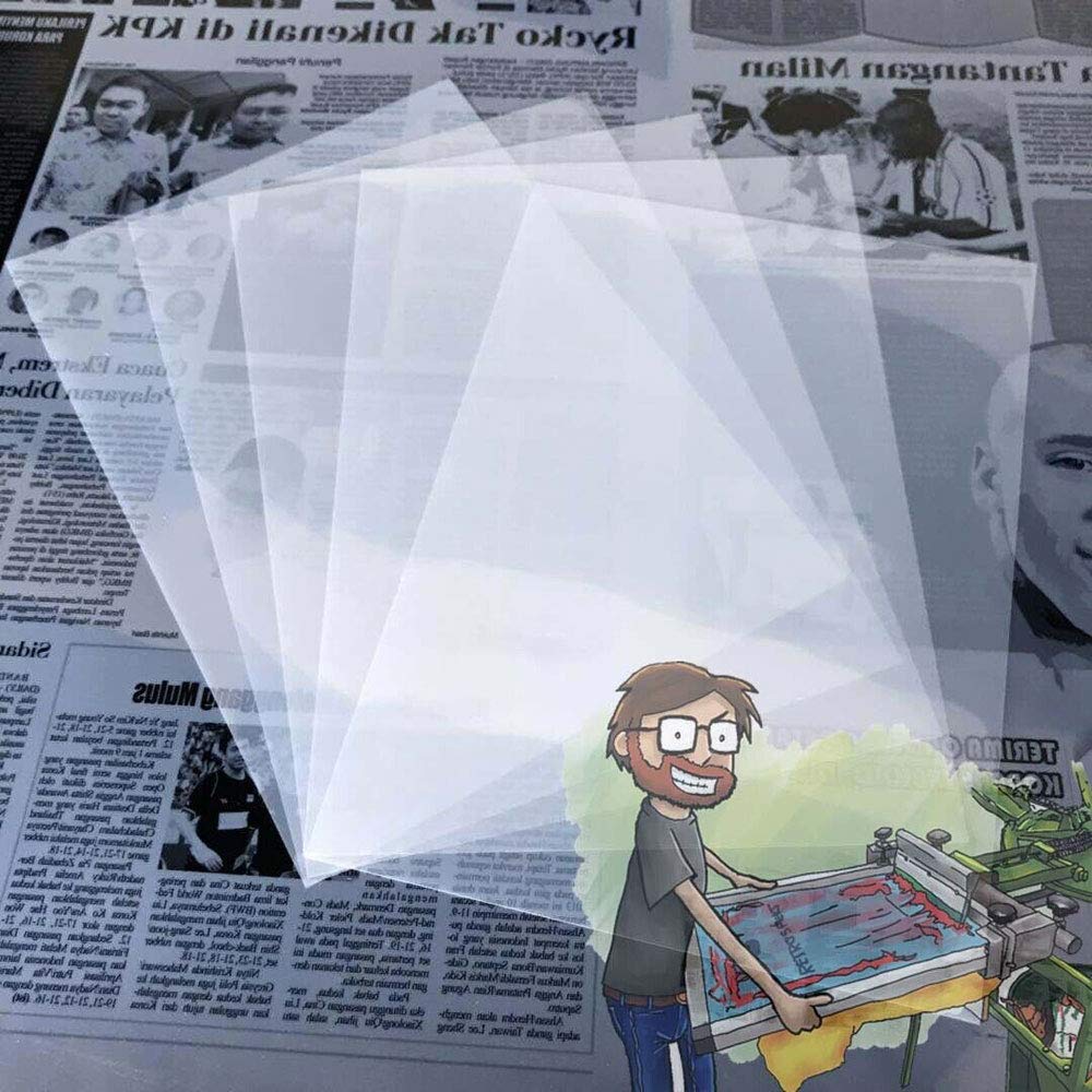 13 x 19 Inch Waterproof Inkjet Transparency Film for Silk Screen Printing - 5 Packs (500 Sheets) - Ideal for DIY Crafts, Sign Making, and Professional Printing Projects