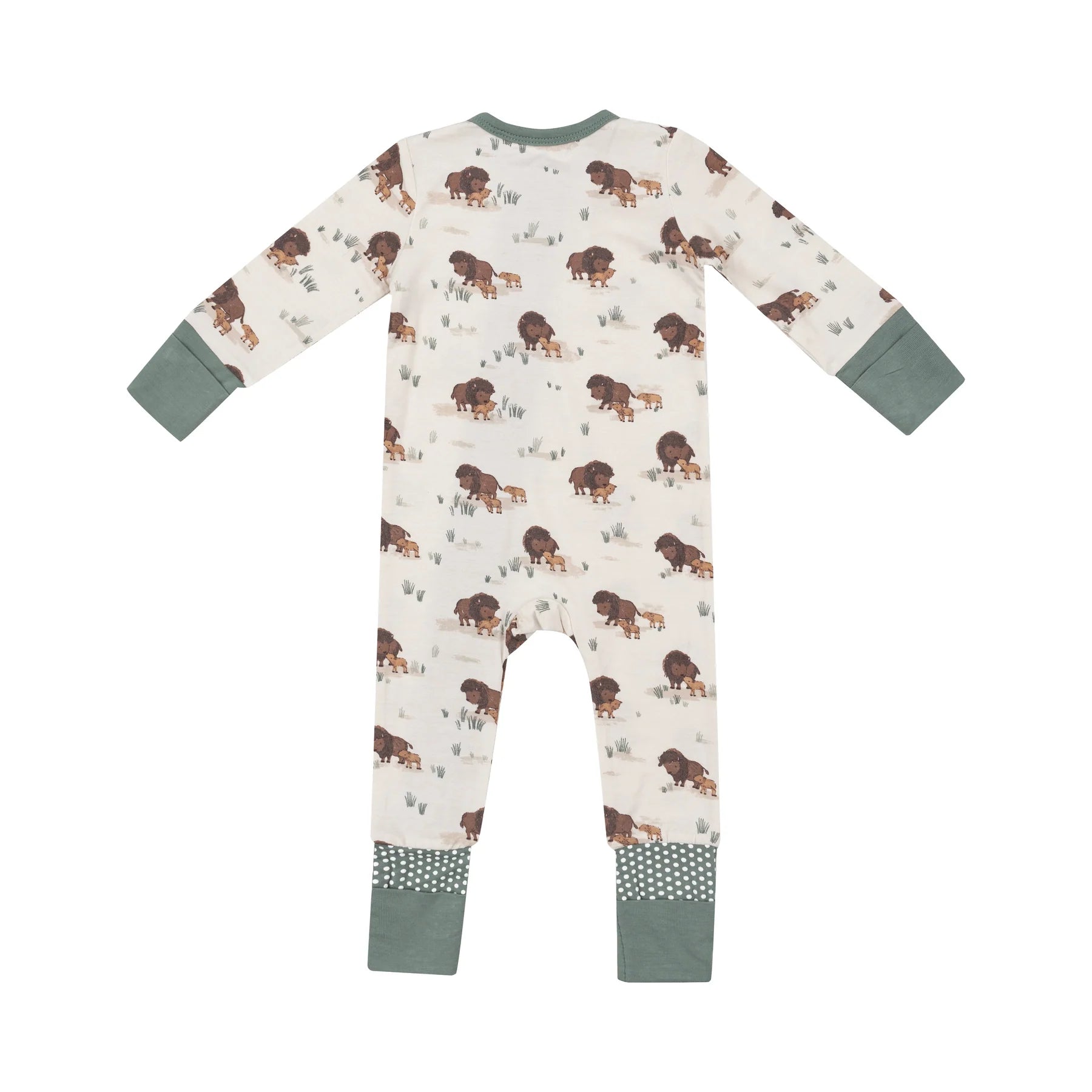 Bison Family Zipper Romper - Soft & Comfortable Baby Jumpsuit with Easy Zipper Closure for Boys & Girls | Perfect for Playtime, Outings & Family Photos