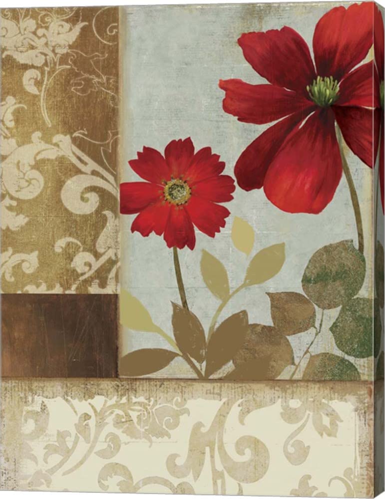Floral Damask II Canvas Wall Art - 9x12 Inches Gallery Wrapped Painting for Living Room, Bedroom & Office Decor | Posters International Studio