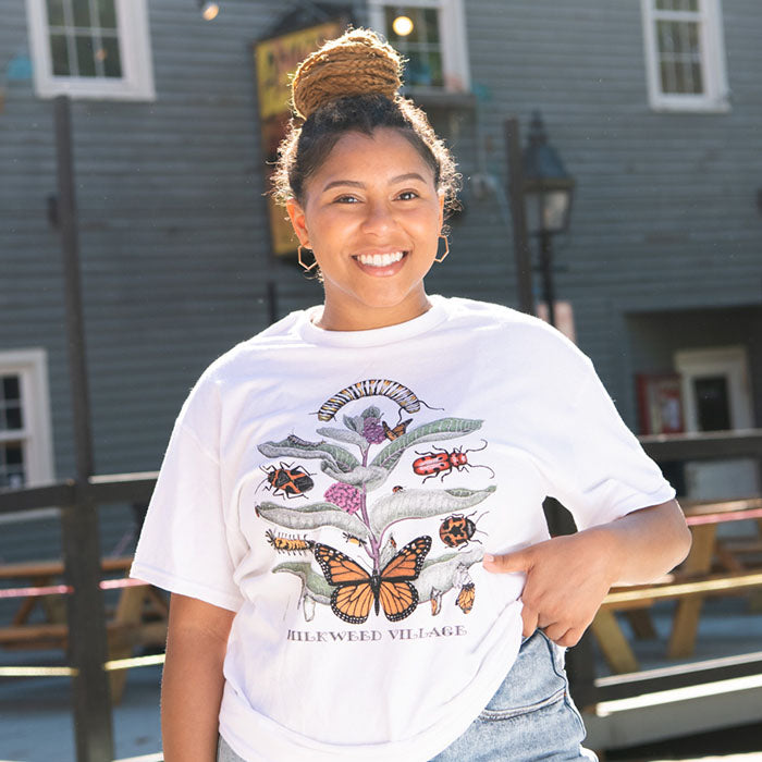 Premium Cotton Milkweed Village Graphic T-Shirt for Men & Women - Soft & Comfortable Casual Tee for Everyday Wear, Street Style & Outdoor Activities