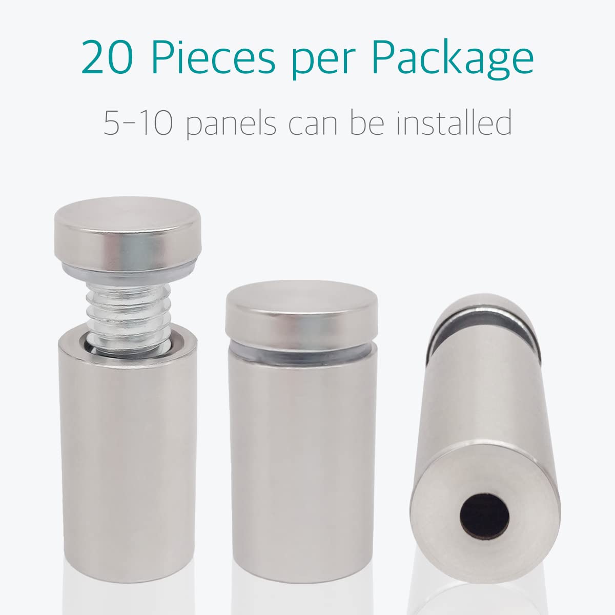 Stainless Steel Standoff Screws 12x40mm (20 Pcs) - Acrylic & Glass Sign Mounts for Displays