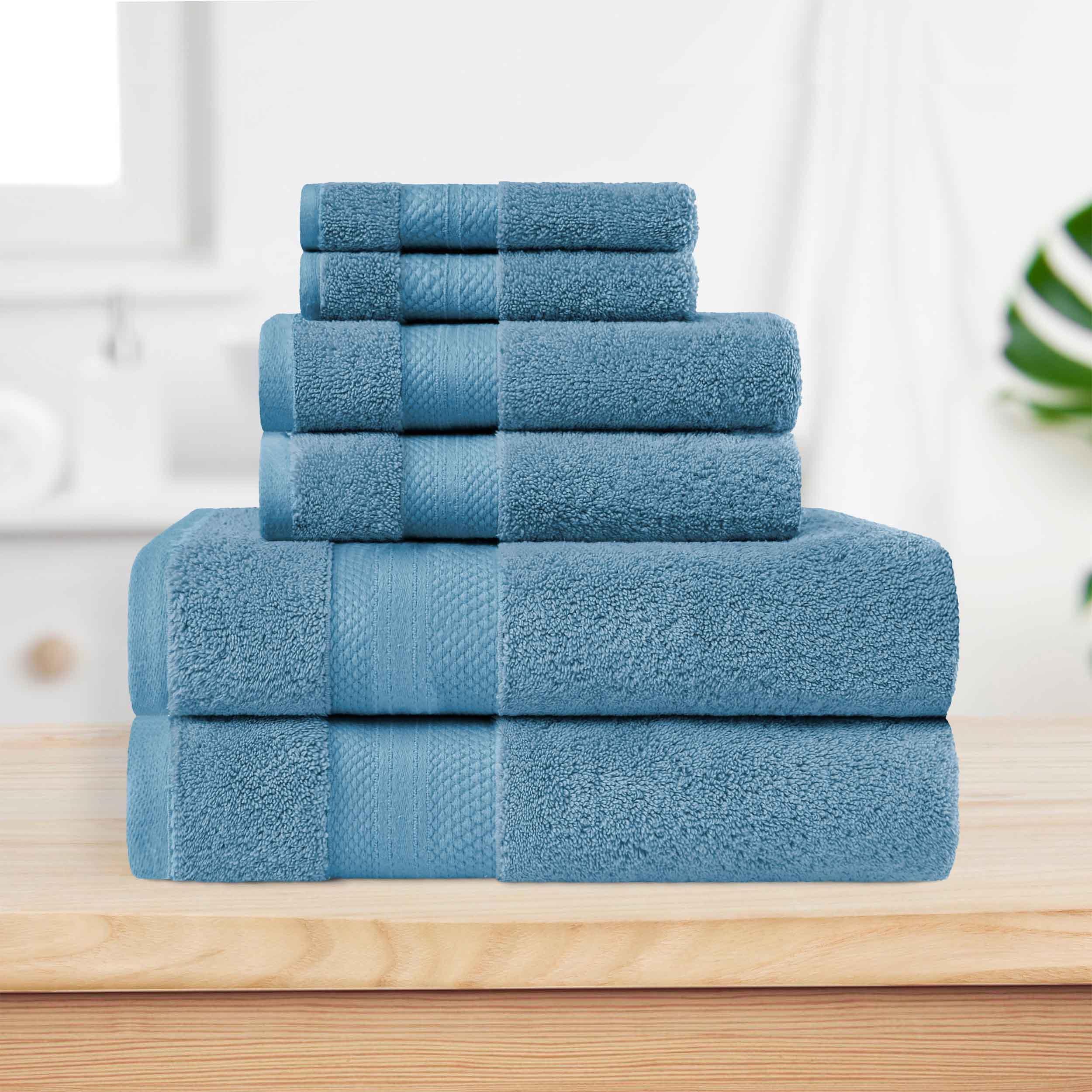 Premium 6-Piece Turkish Cotton Towel Set - Ultra Plush, Highly Absorbent Bath Towels for Spa, Gym & Luxury Home Use