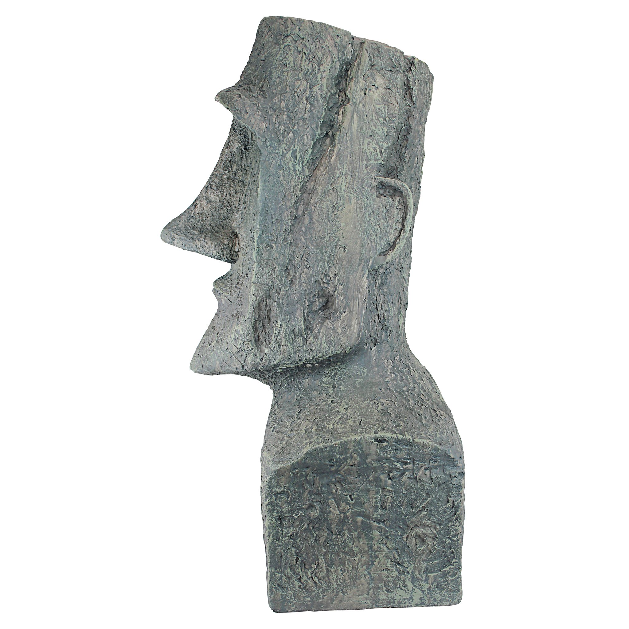 Design Toscano Easter Island Ahu Akivi Moai Monolith Statue - Large Ancient Polynesian Sculpture for Home Decor, Garden, or Office | Perfect for History Lovers & Unique Gift Ideas