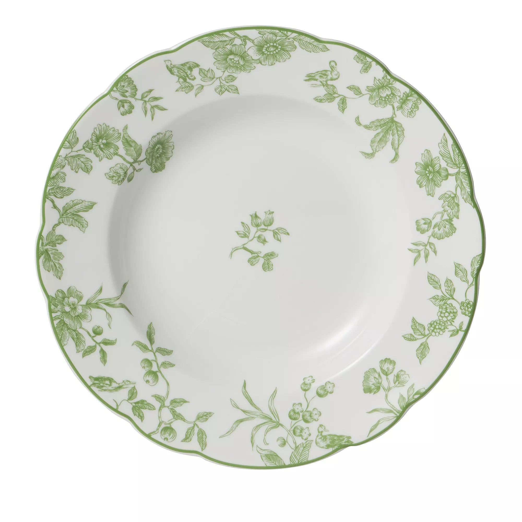 Albertine Rim Soup Plate - Elegant Porcelain Dinnerware for Fine Dining & Entertaining - Perfect for Soups, Salads, and Desserts