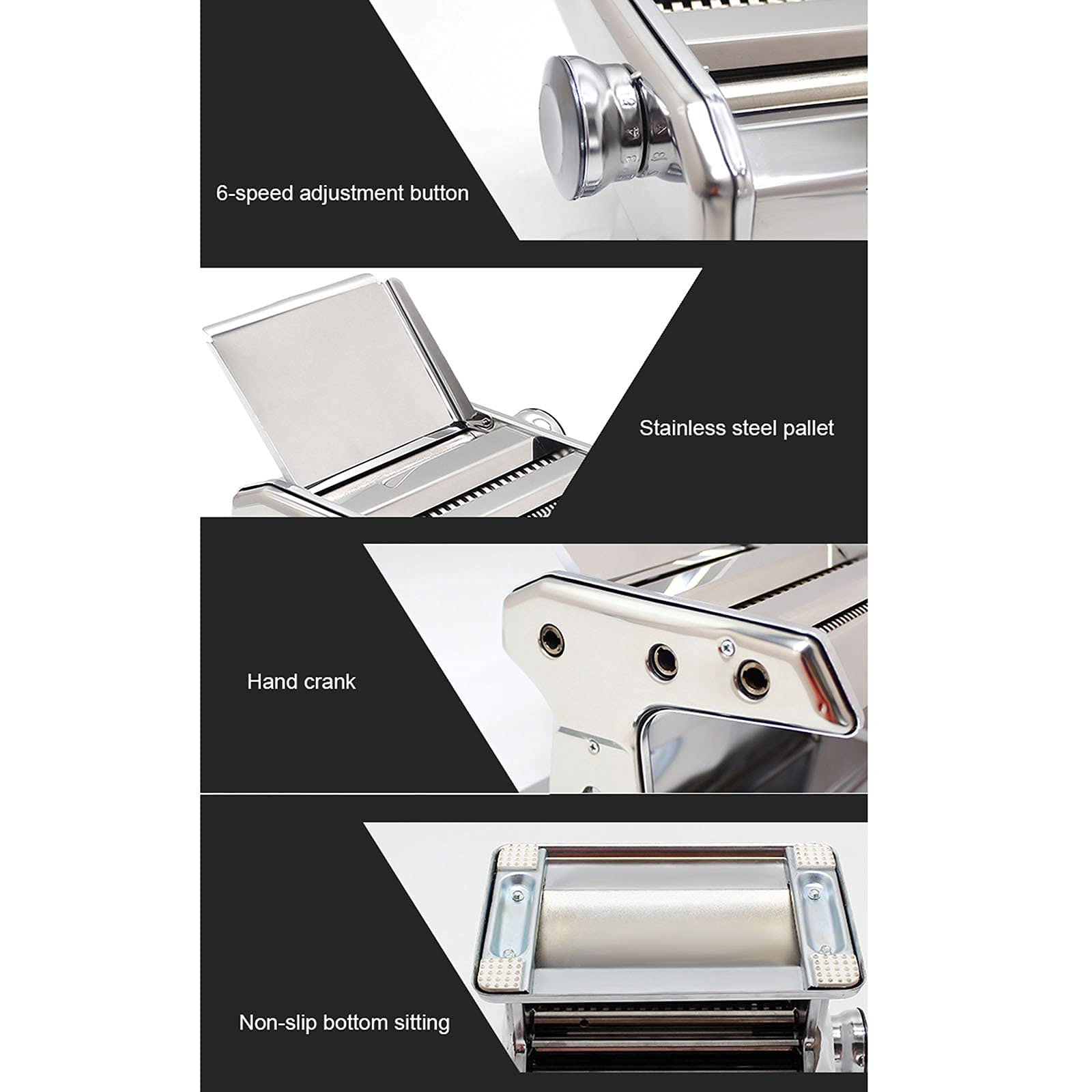 Stainless Steel Pasta Maker Machine - Adjustable Thickness Pasta Roller & Noodle Maker for Homemade Spaghetti, Ravioli, Lasagna | Perfect Kitchen Tool for Italian Cuisine & Family Cooking