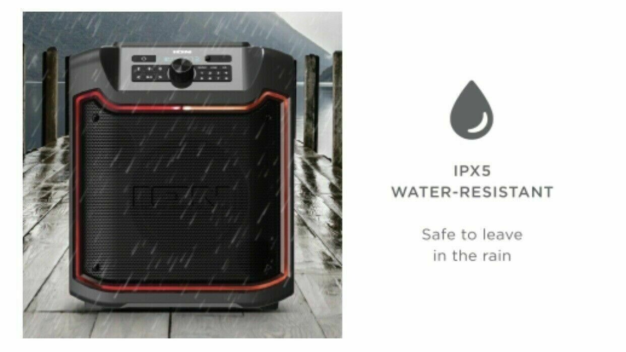 ION Pathfinder 4 Bluetooth Portable Speaker with Wireless Qi Charging - Waterproof Outdoor Speaker for Beach, Pool Party & Camping - Premium Sound with Built-in Power Bank