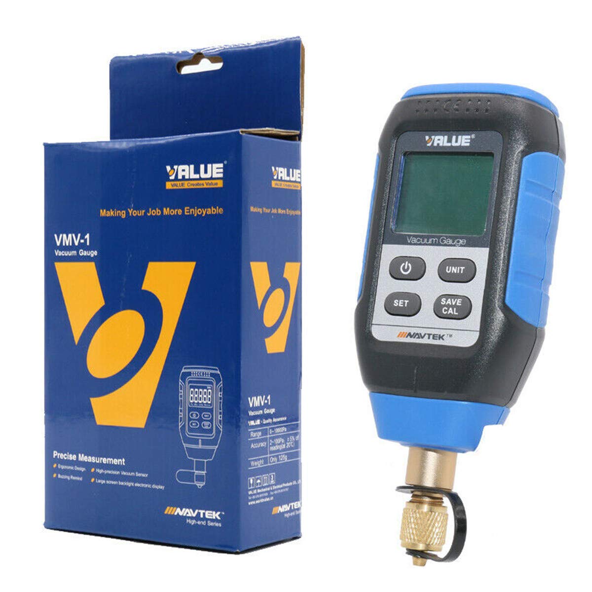ELEOPTION VMV-1 High Precision Digital Vacuum Gauge 0-10000Pa for HVAC, Laboratory & Industrial Applications - Accurate Atmospheric Pressure Measurement Tool