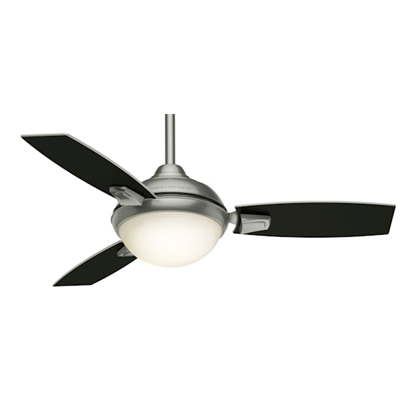 44 Inch Casablanca Verse Outdoor Ceiling Fan with LED Light - Brushed Nickel/Casa Platinum - Perfect for Patio, Deck, and Covered Porch Cooling