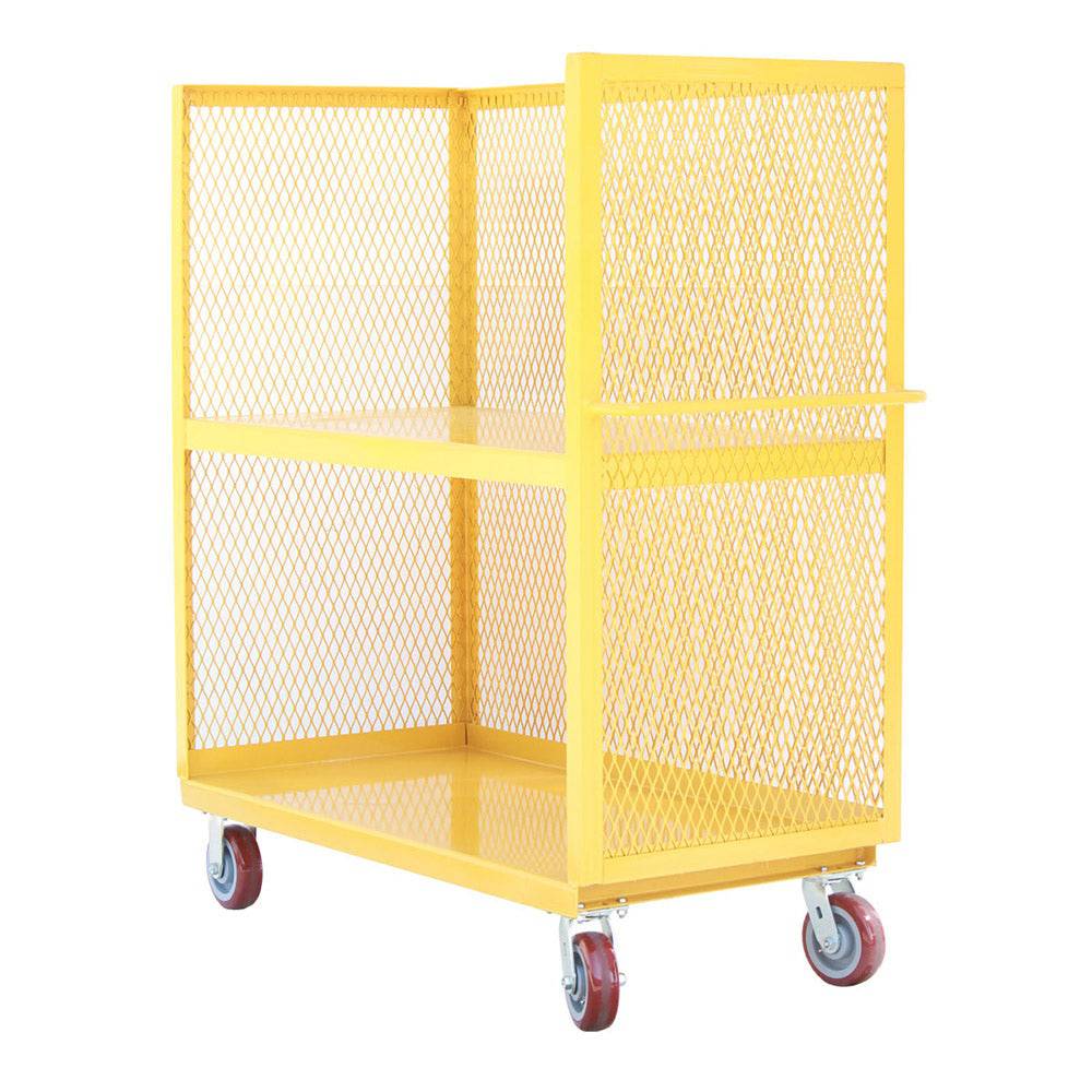 3-Tier Rolling Utility Cart with 2 Shelves - Heavy Duty Metal Service Cart for Kitchen, Office, or Salon - Perfect for Storage and Organization