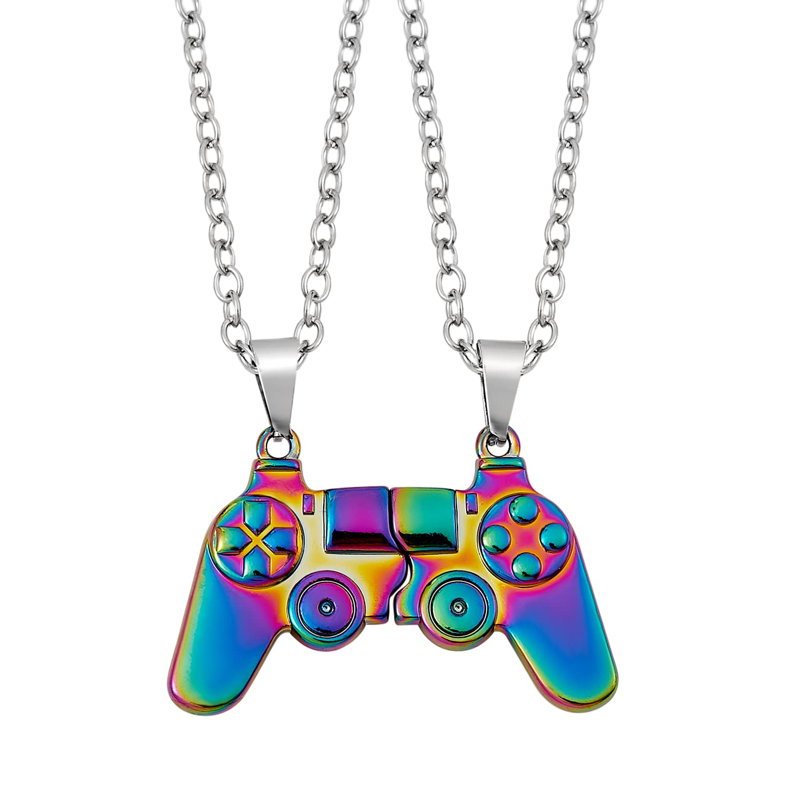 Ornaland Magnetic Game Controller Necklace for Couples - Best Friend, Friendship, Sister, Brother Jewelry - Perfect Gift for Gamers & Couples on Special Occasions