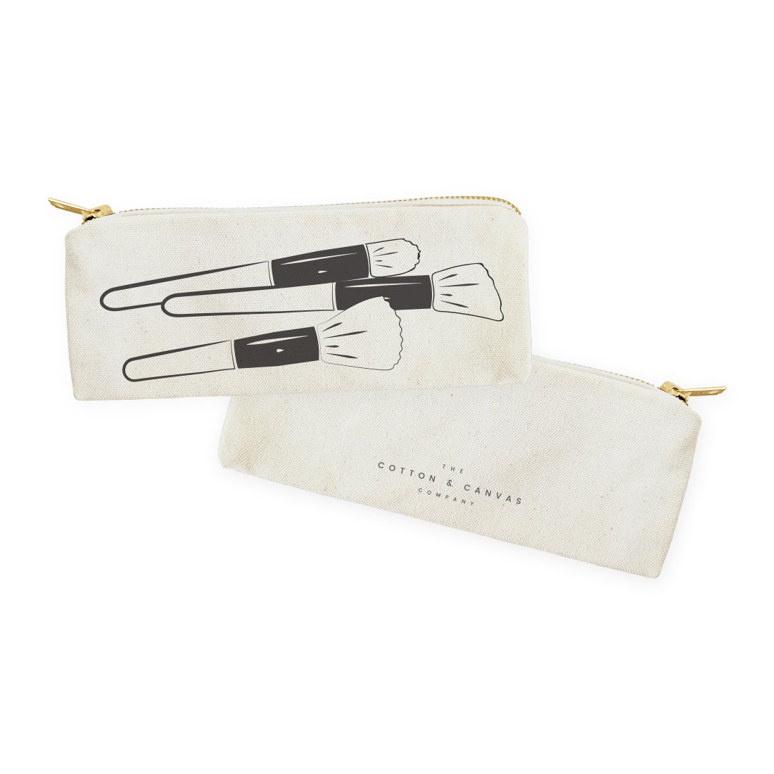 Premium Cotton & Canvas Makeup Brush Pouch - Small Cosmetic Organizer Case for Travel, Office & On-the-Go | Perfect for Makeup Artists, Daily Essentials & Compact Storage