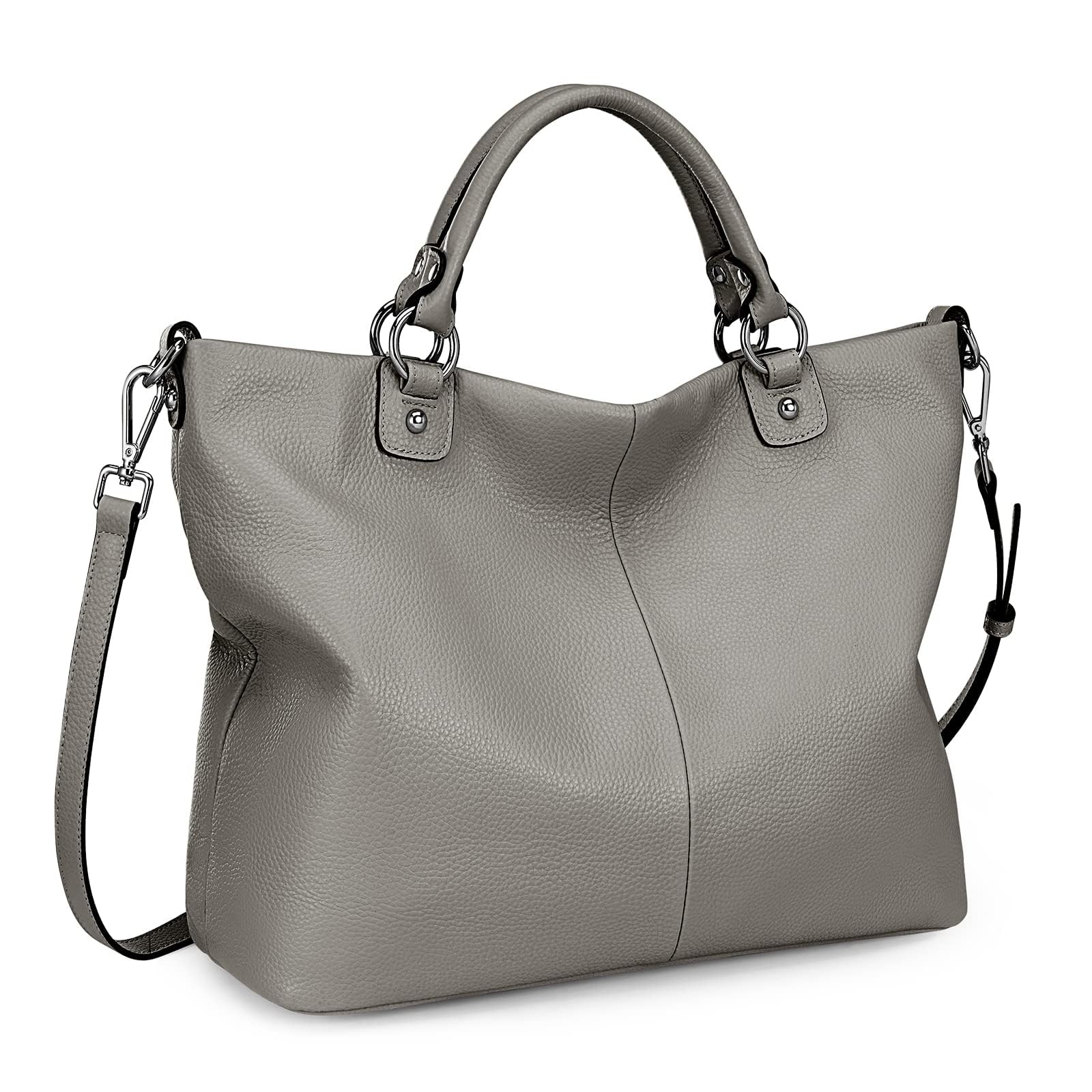 Kattee Genuine Leather Tote Bag for Women - Stylish Satchel Purse for Work & Travel
