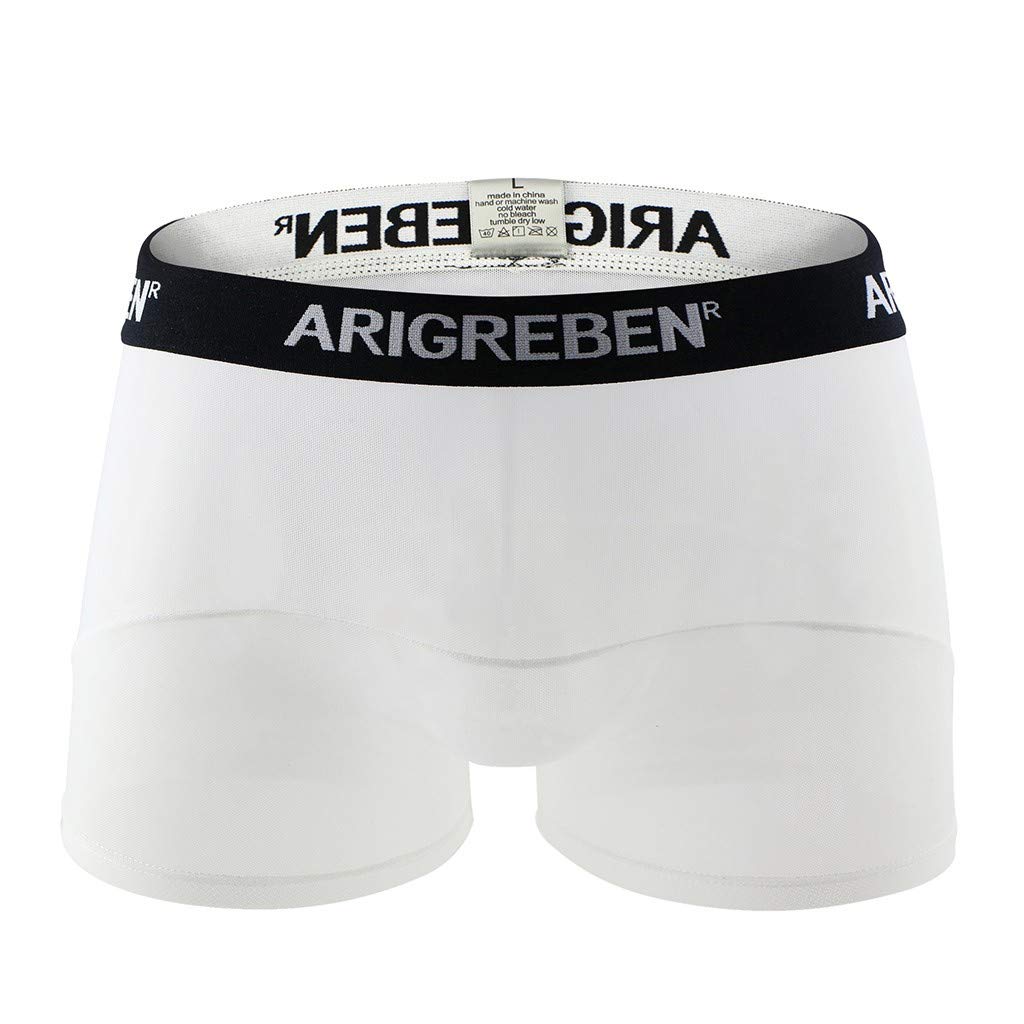 **Breathable Mesh Men's Underwear - Sexy Raised Shorts for Men, Comfortable Yarn Fabric - Perfect for Gym, Sports & Everyday Wear**