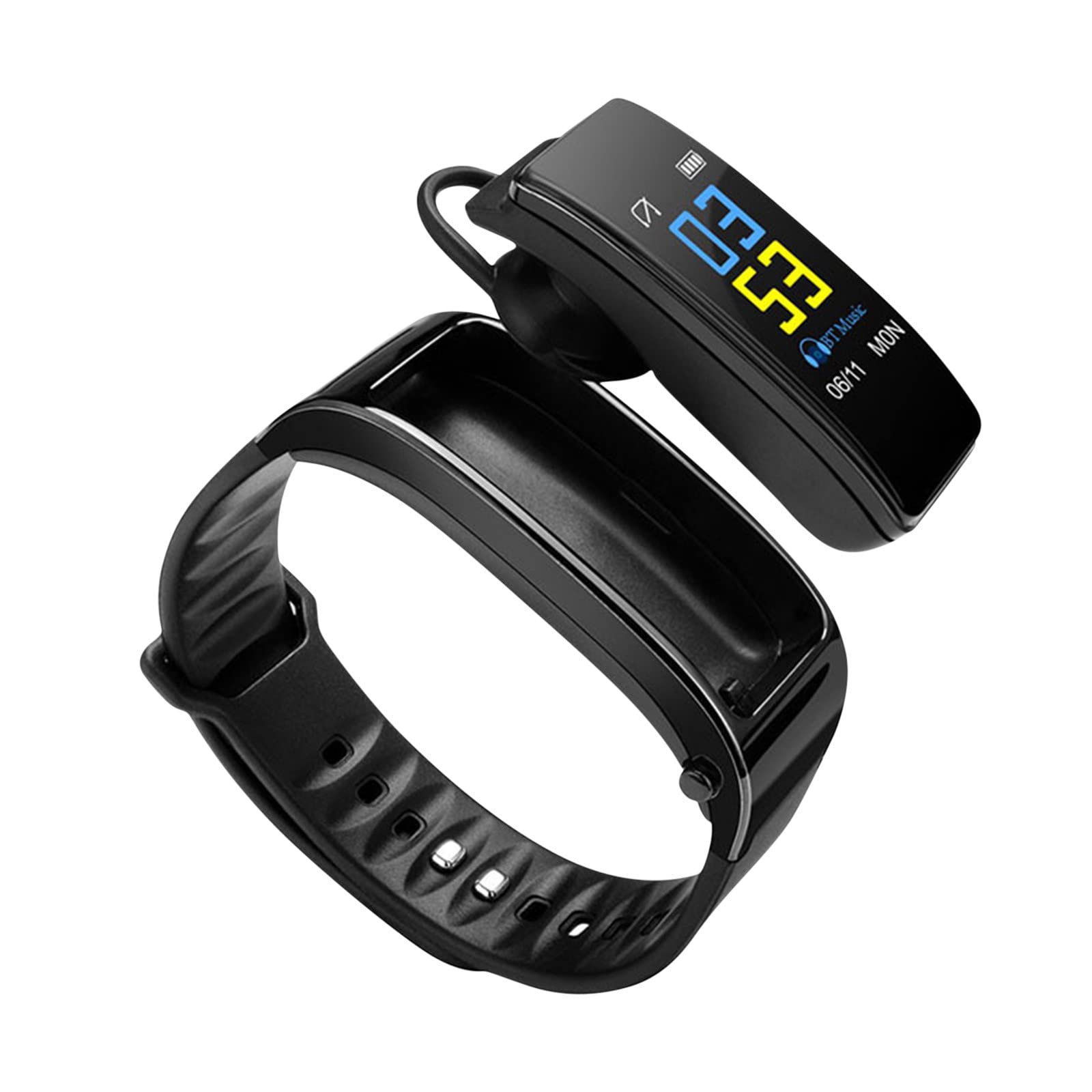 YLUUEH Y3 Bluetooth Headset & Smart Bracelet 2-in-1 Combo, Wireless 5.0 Headphones with Fitness Tracker, Step Counter & Music Control - Perfect for Workouts, Running & Daily Use