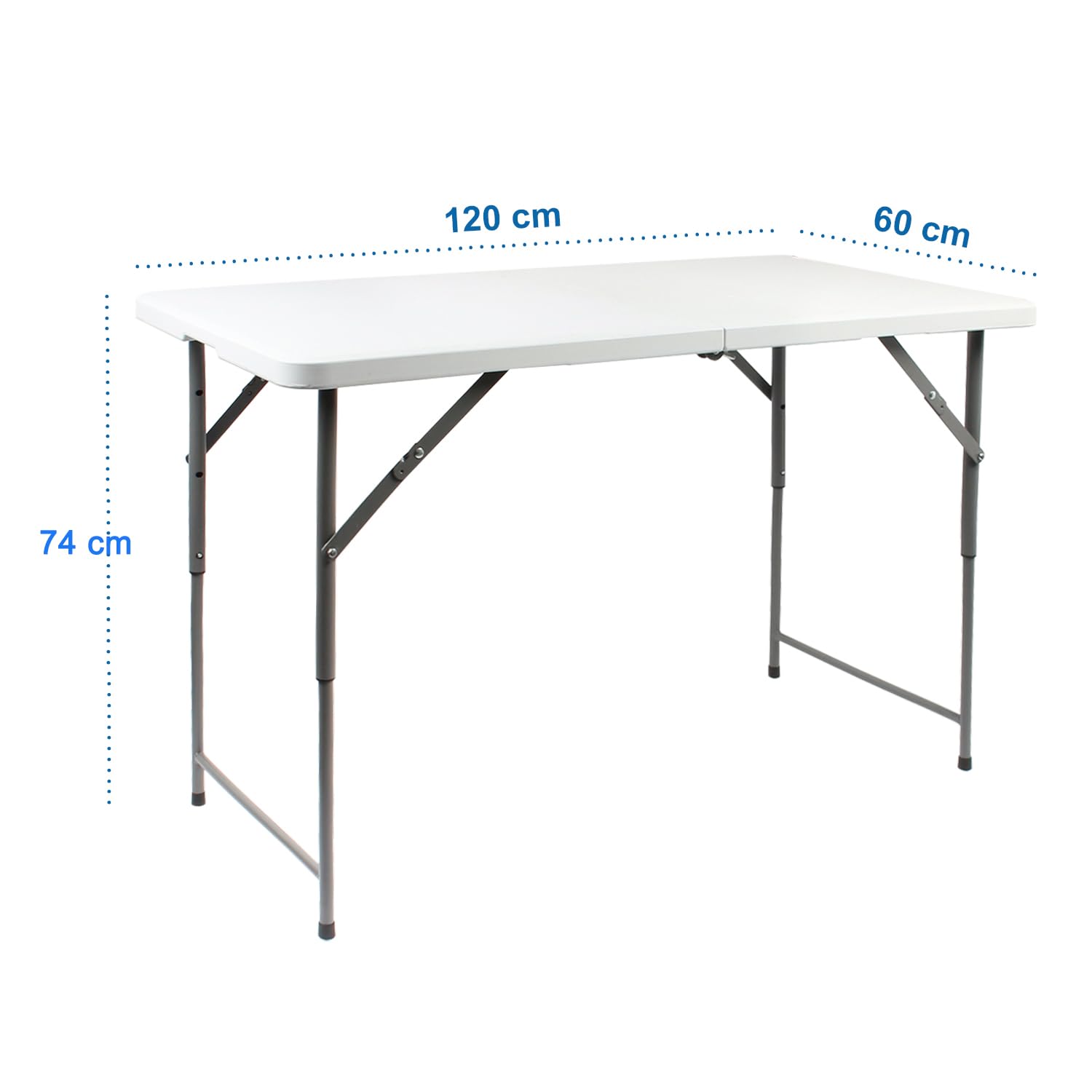 Todeco Folding Camping Table - Portable & Adjustable Height Picnic Table for Outdoor, Camping, Beach, BBQ - Lightweight Durable Utility Table for Travel, Tailgating, and Backyard Parties