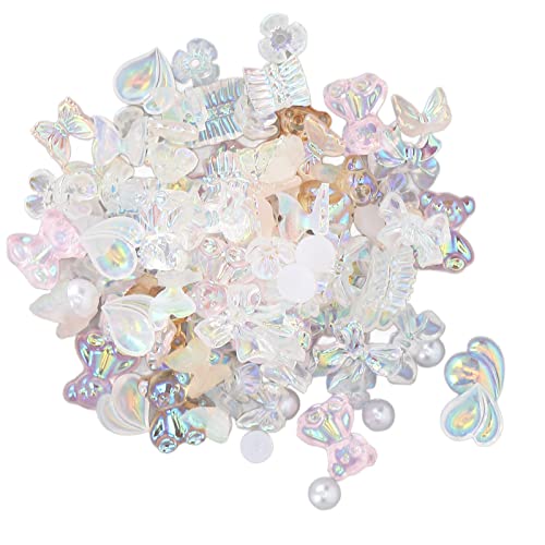 ANGGREK 3D Nail Art Decorations - Cute Shiny Bow & Bear Shaped Resin Nail Ornaments for DIY Manicure | Perfect for Home Nail Salon & Professional Use | Nail Art Accessories for Parties, Weddings & Special Occasions