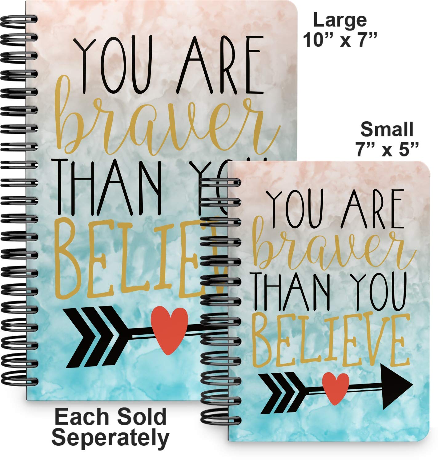 Personalized Inspirational Quotes Spiral Notebook - 7x10