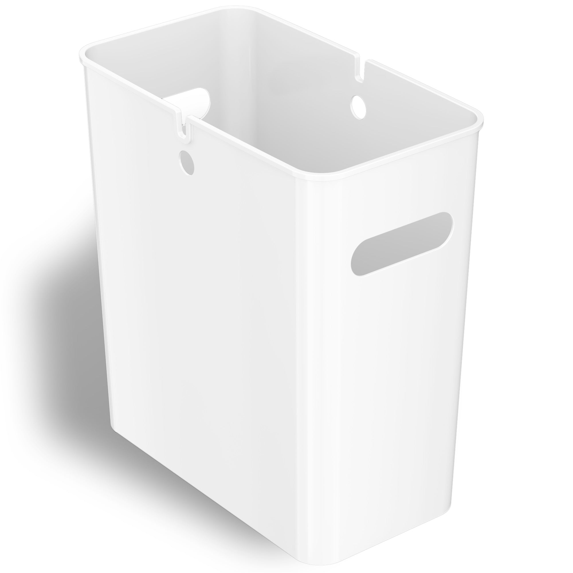 16 Liter SlimGiant Trash Can - 4.2 Gallon Modern Wastebasket with Lid, Ivory White Office & Kitchen Garbage Bin for Home, Office, and Dorm Use