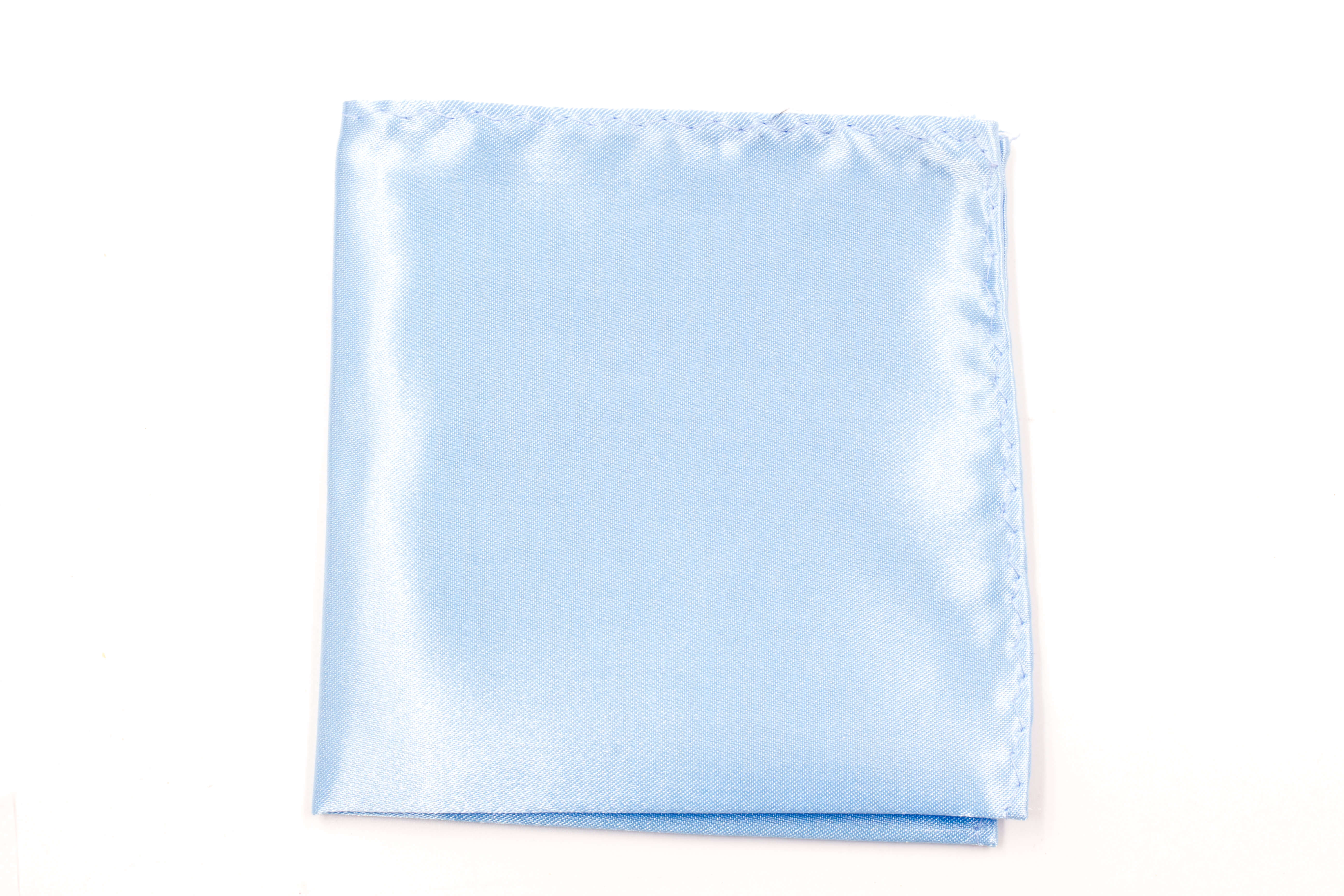 Premium Light Blue Pocket Square for Men - Elegant Silk Handkerchief for Weddings, Suits & Formal Events