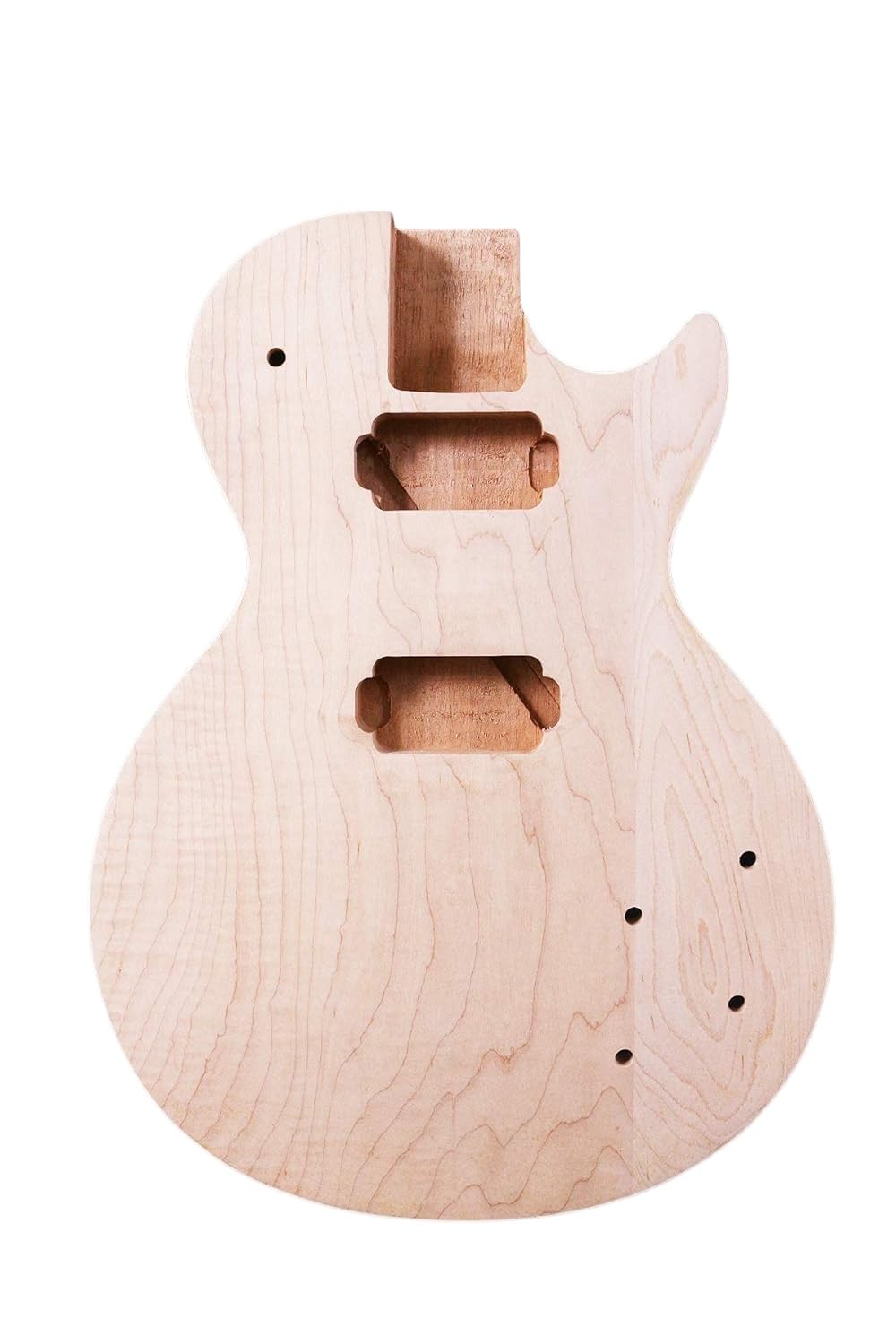 Unfinished Les Paul Electric Guitar Body - Mahogany with Maple Cap, Bolt-On Neck for DIY Guitar Builders | Perfect for Custom Guitar Projects & Repair Kits