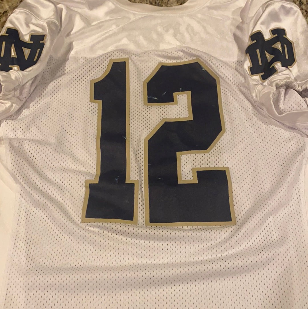 Authentic Under Armour Notre Dame Football Game Jersey #12 - Practice Worn Collectible for Fans & Sports Memorabilia Enthusiasts - Perfect for Game Day, Tailgating & Display