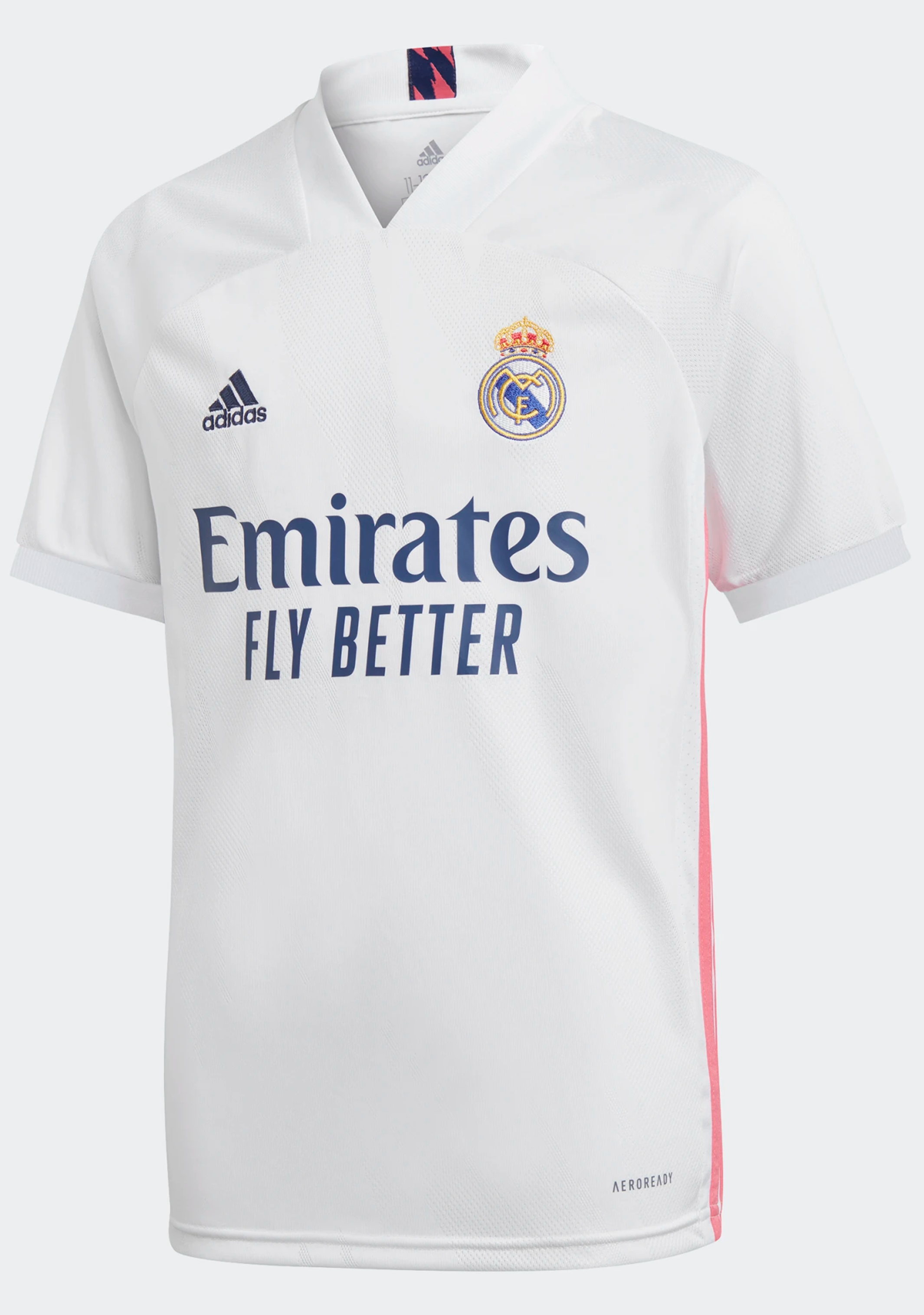 Adidas Junior Real Madrid 20/21 Home Soccer Jersey - FQ7486 - Official Kids Football Shirt for Fans & Players - Perfect for Matches, Training & Gameday Outfits