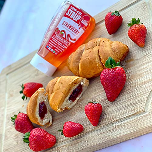 Applied Nutrition Fit Cuisine Low Calorie Strawberry Syrup 14.4oz (425ml) - Perfect for Pancakes, Waffles & Healthy Desserts