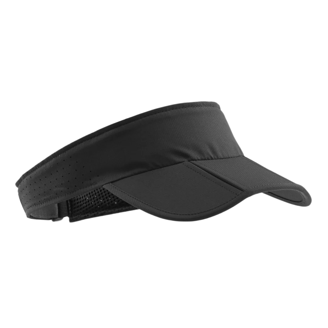 CEP Unisex Running Foldable Visor Cap - Black | Lightweight Adjustable Sun Protection for Men & Women | Perfect for Jogging, Hiking & Outdoor Sports