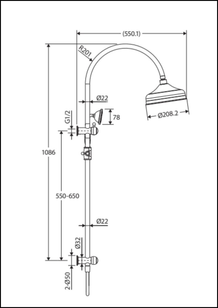 Fienza 455114BN Lillian Twin Shower System in Brushed Nickel Finish - Perfect for Modern Bathroom Renovations and Spa-Like Shower Experiences