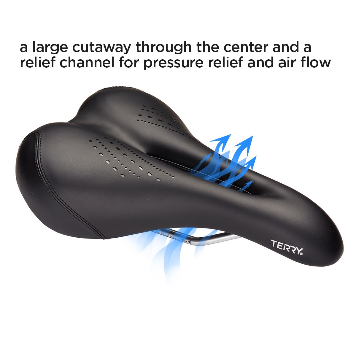 Premium Terry Bike Saddle - Comfortable Gel Cushioned Bicycle Seat for Men | Wide Padded Cycling Seat for Long Distance Rides | Durable Black Dura-tek Cover | Perfect for Road Bikes, Mountain Bikes & Commuting