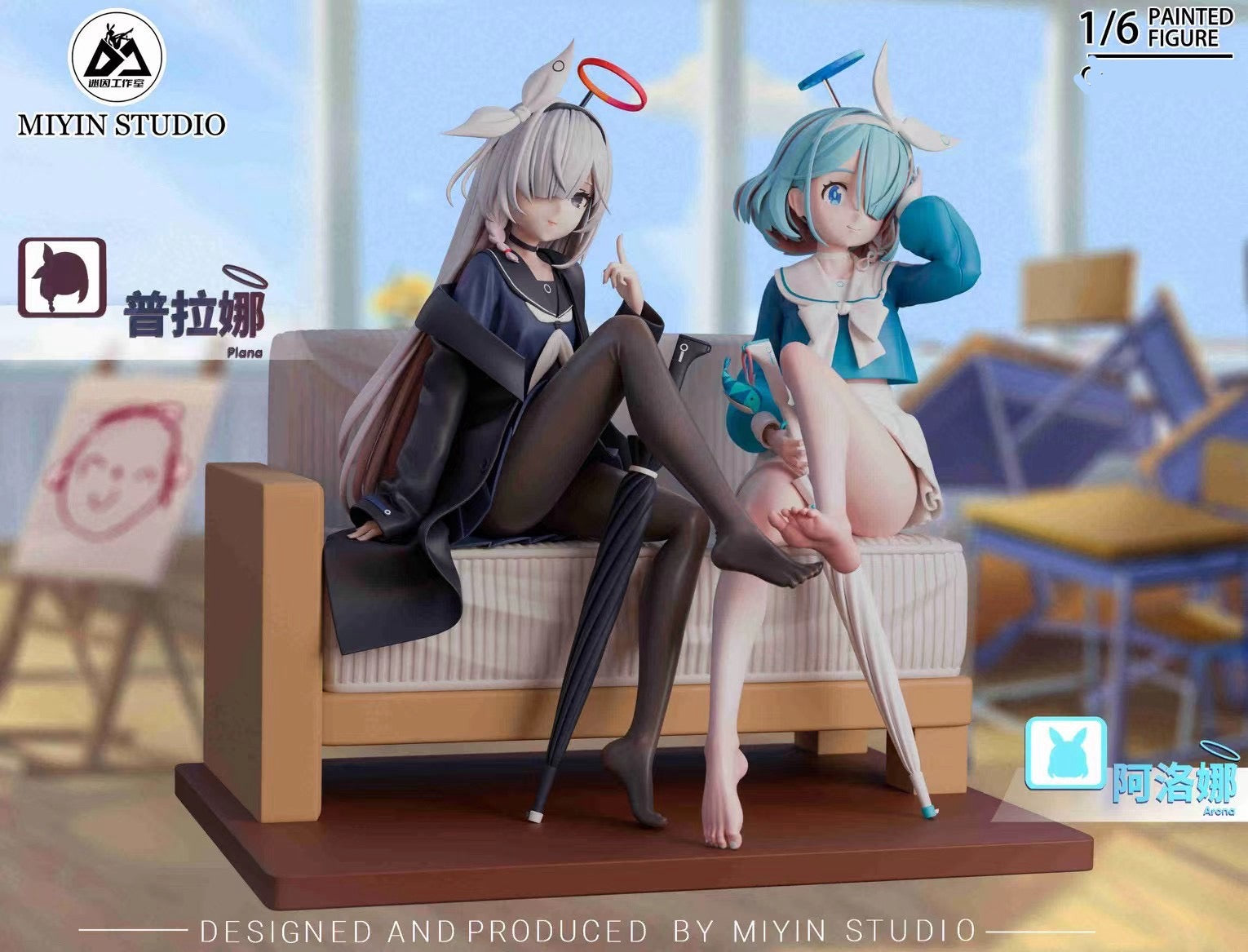 Blue Archive Arona & Piana Anime Figures - Cute Collectible PVC Statues for Fans | Perfect for Display, Gaming Room Decor, and Anime Merchandise Collection