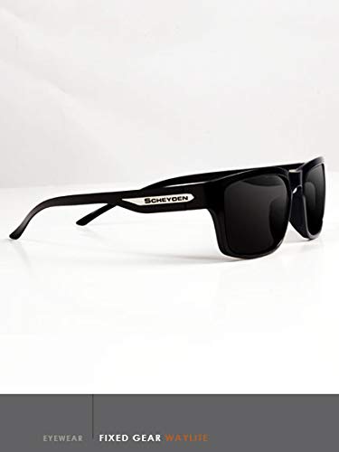Waylite Fixed Gear Sunglasses - Black Frame with Gray Polarized Lenses - Cycling, Running & Outdoor Sports Eyewear