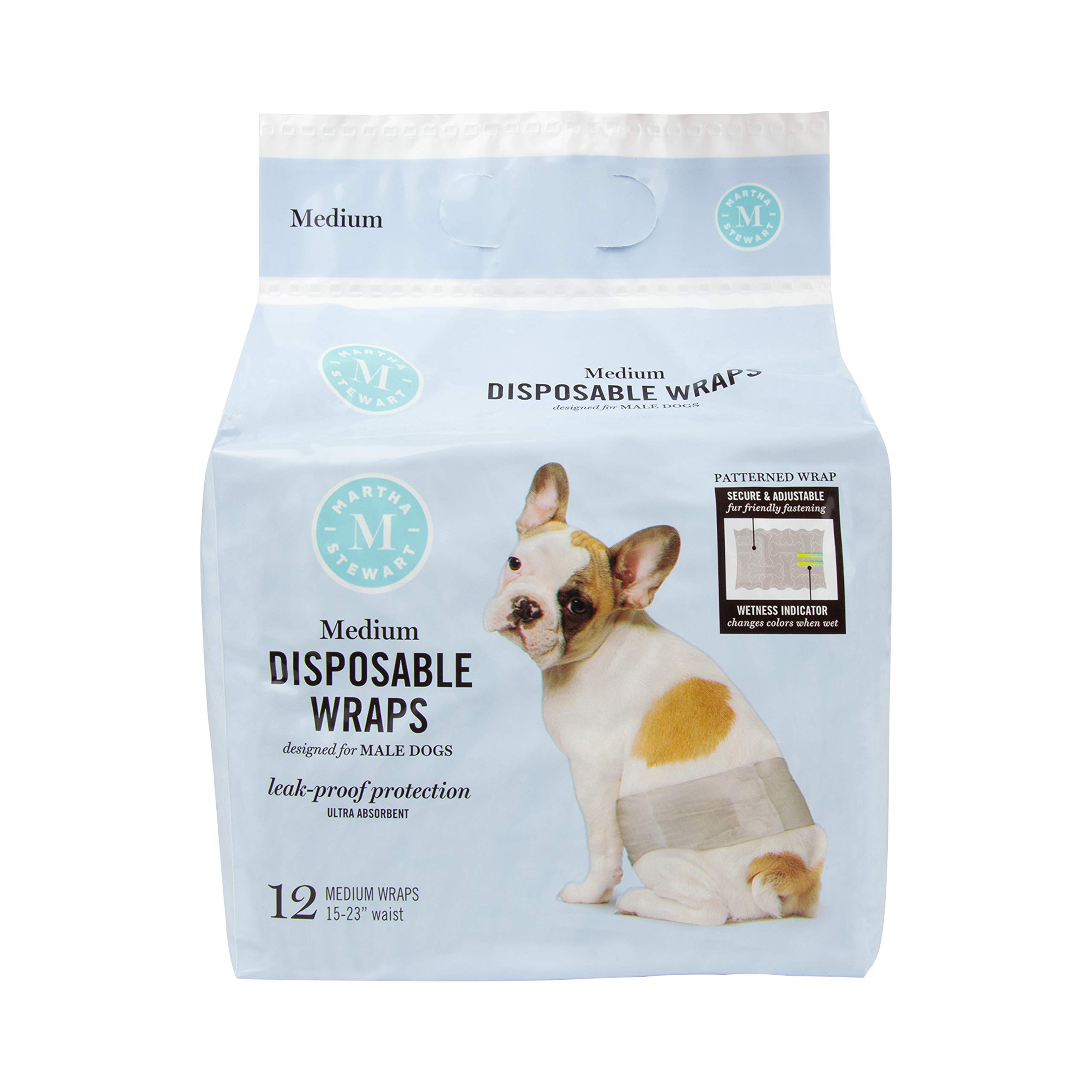 **Martha Stewart for Pets Male Dog Wraps - Medium Size (15