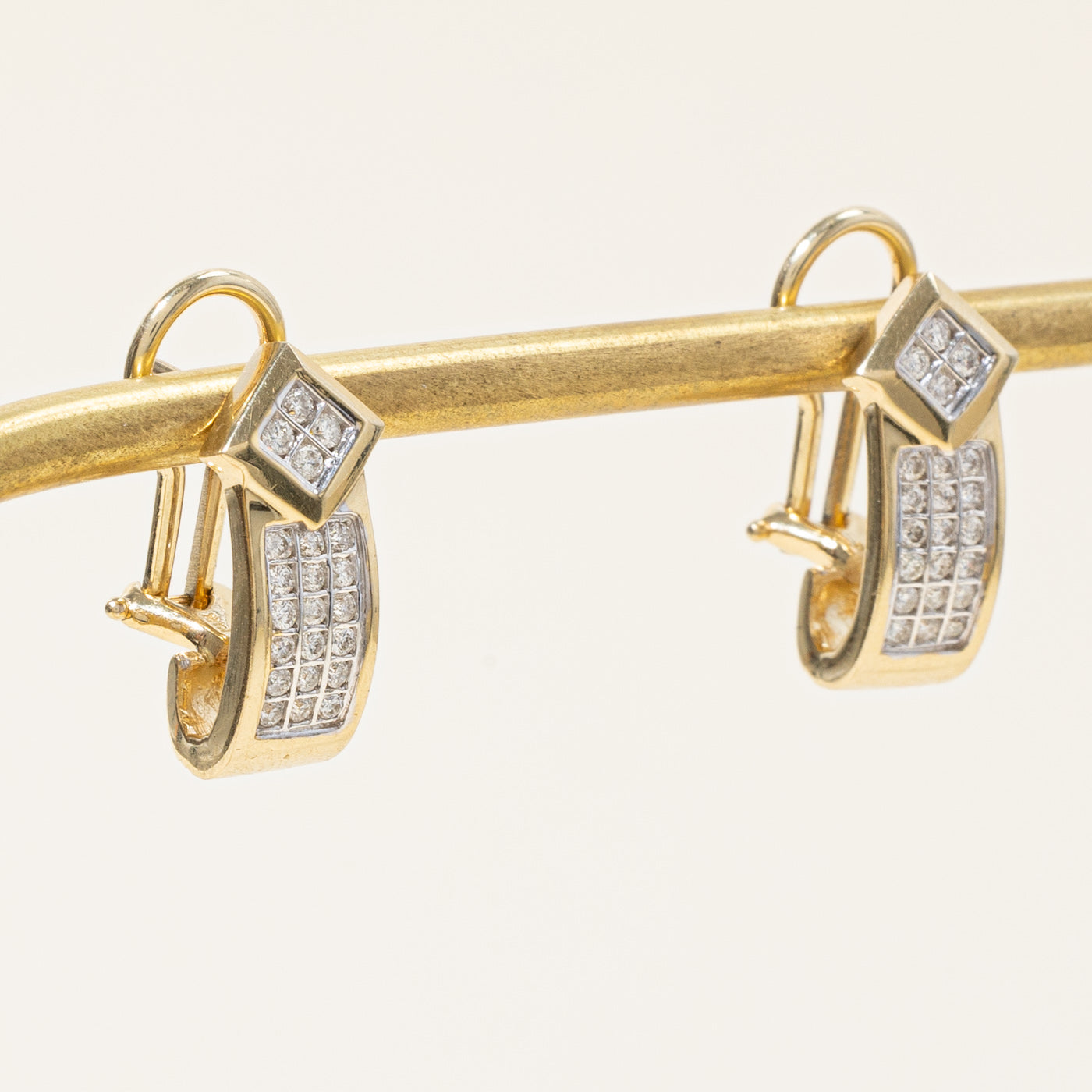 0.40ctw Pave Set Diamond Stud Earrings for Women - 14K White Gold Elegant Wedding & Anniversary Gift