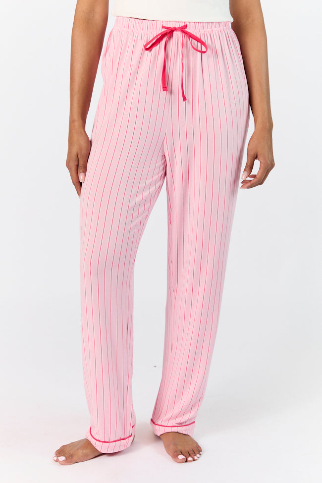Stylish Pink and Red Stripe Pants for Women - Comfortable & Trendy Casual Wear - Perfect for Summer Outings, Beach Vacations & Weekend Getaways