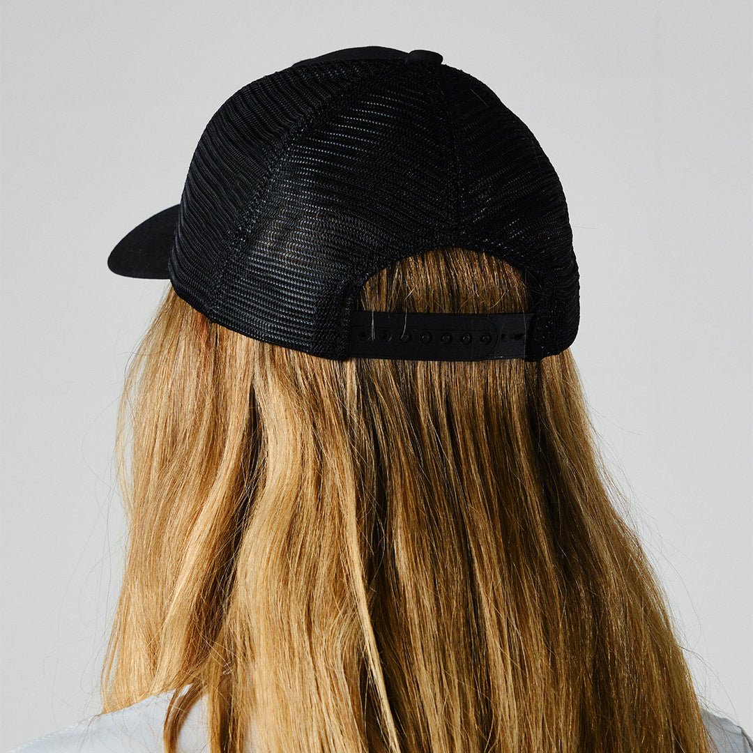 Women's Canopy Trucker Hat - Black Adjustable Snapback Cap for Outdoor Adventures, Hiking & Casual Wear