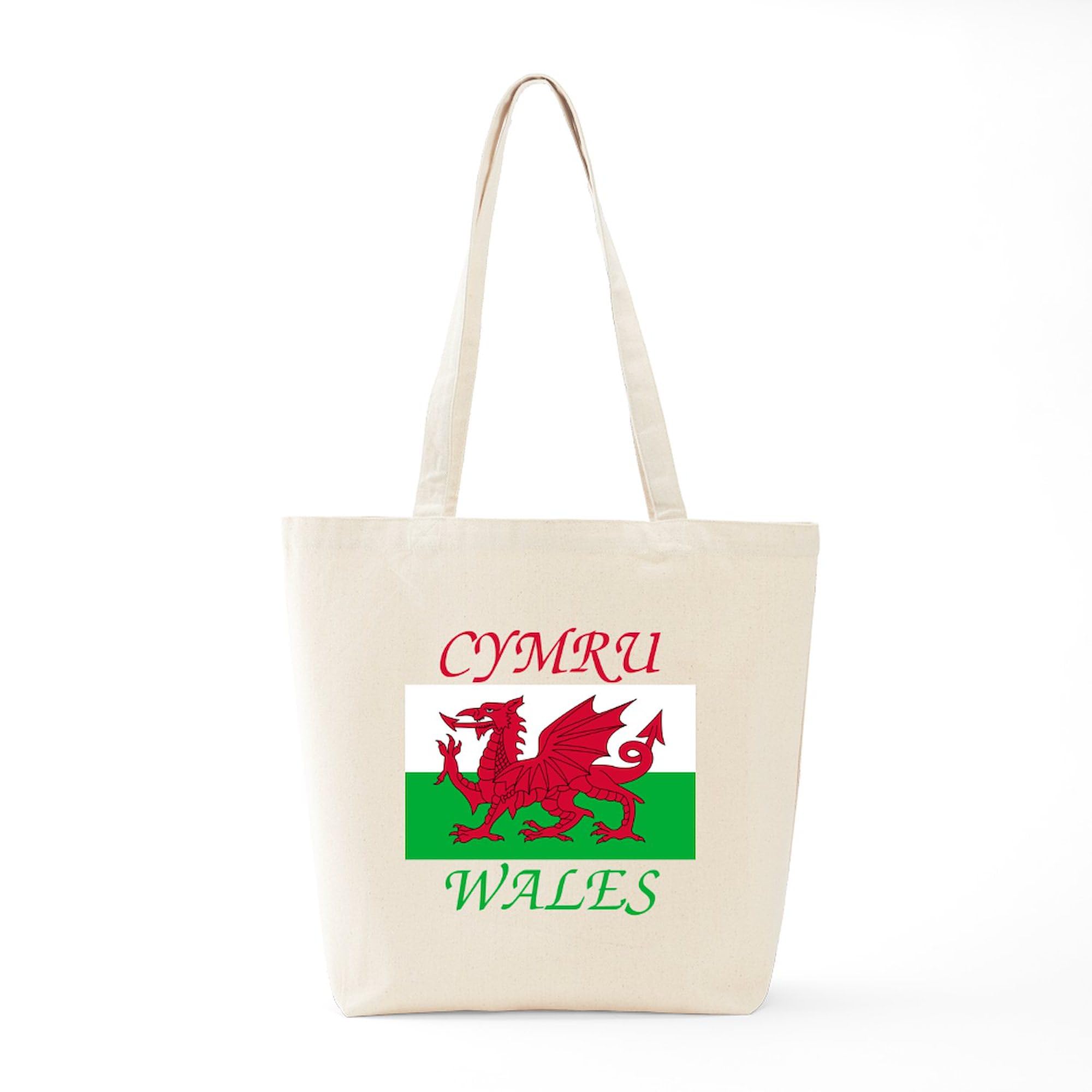 Wales Cymru Tote Bag - Natural Canvas Reusable Shopping Bag for Groceries, Beach & Daily Use | Eco-Friendly & Durable