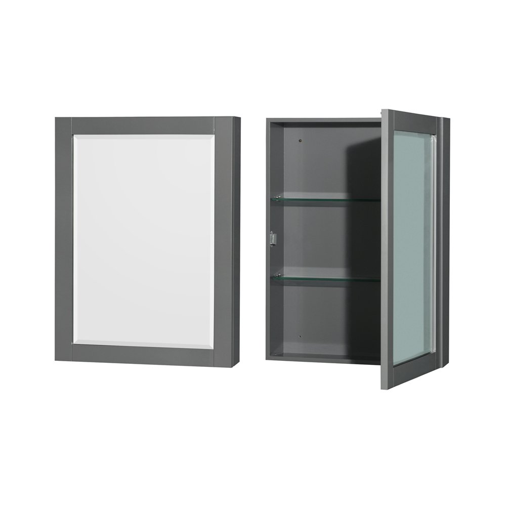 Wyndham Collection WCS141430SKGWCUNSMED Sheffield Vanity Set - Dark Gray Bathroom Vanity with Sink for Modern Home Decor | Perfect for Small Bathrooms & Powder Rooms
